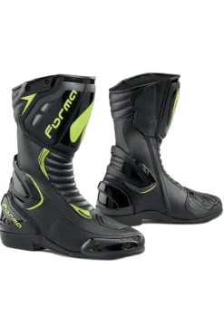FORMA Freccia Motorcycle Boots Black Fluorescent Yellow