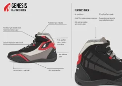 FORMA Genesis Urban Motorcycle Boots Black Red