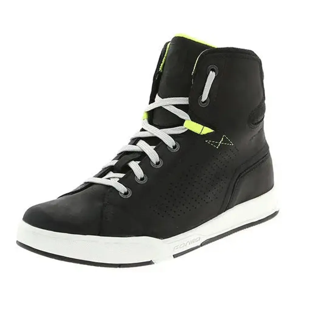 FORMA Swift Flow Leather Motorcycle Boots Black White