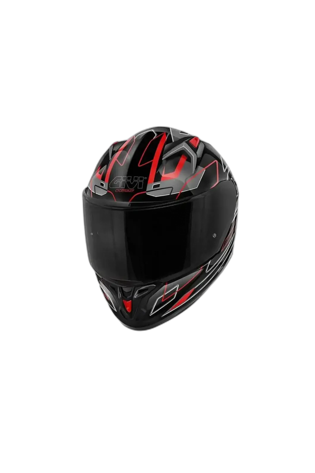 GIVI 50.9 Aggression Full Face Motorcycle Helmet Titanium Black Red
