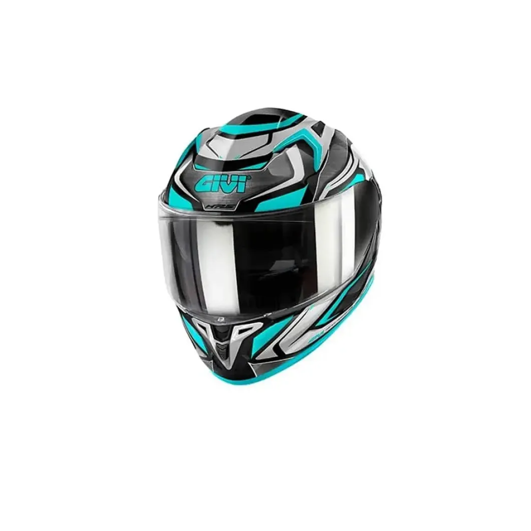 GIVI 50.9 Atomic Motorcycle Touring Full Face Helmets Titanium Silver Blue