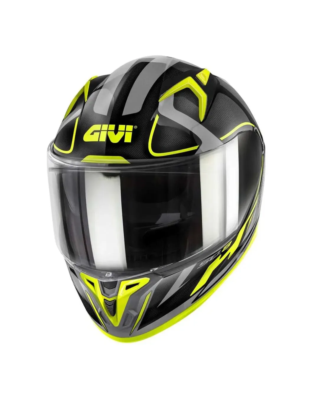 GIVI 50.8 Full Face Motorcycle Helmets Black Titanium Yellow