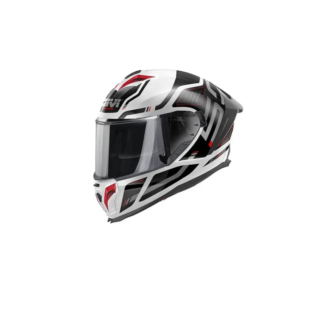 GIVI H503 QUASAR Full Face Motorcycle Helmet White Black Red