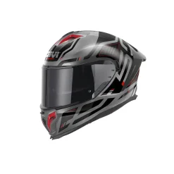 GIVI H503 QUASAR Full Face Motorcycle Helmet Titanium Red Black