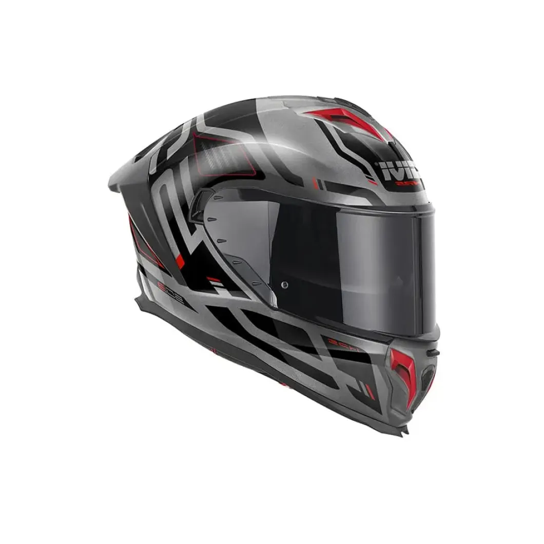 GIVI H503 QUASAR Full Face Motorcycle Helmet Titanium Red Black