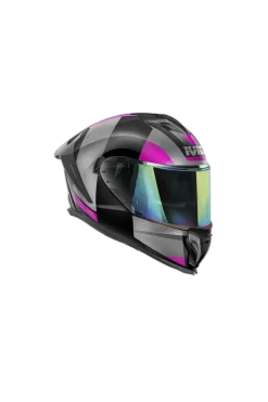 GIVI H503 VISION Full Face Motorcycle Helmet, Black, Titanium, Fuchsia