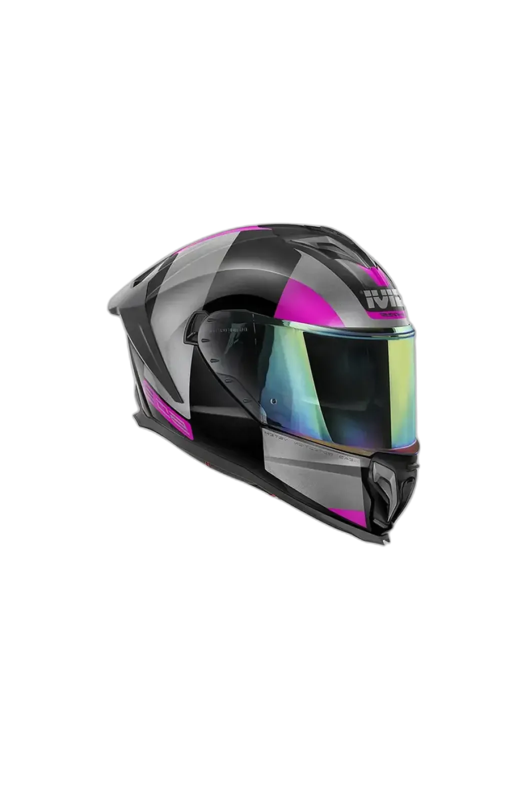 GIVI H503 VISION Full Face Motorcycle Helmet, Black, Titanium, Fuchsia