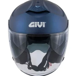 GIVI X22 Planet Solid Scooter Jet Open Face Helmets Blue