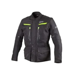 GMS- MEN'S TEXTILE GEAR JACKETS BLACK/WHITE/YELLOW