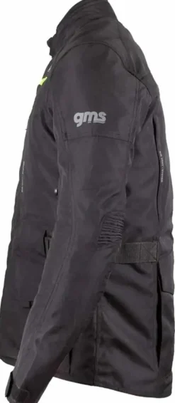 GMS- MEN'S TEXTILE GEAR JACKETS BLACK/WHITE/YELLOW