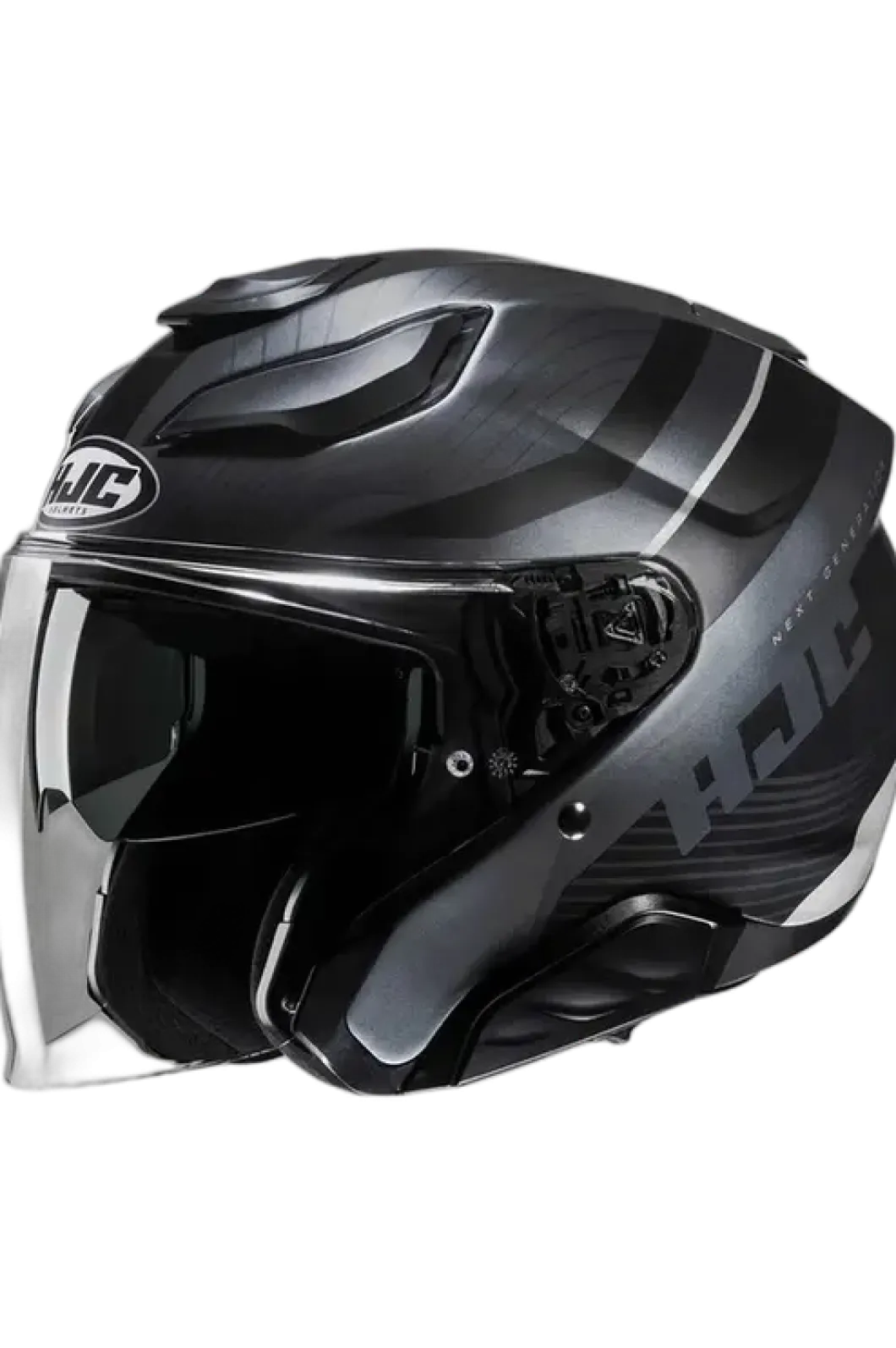 HJC F31 NABY MC5SF Motorcycle Jet Helmets Gray Black