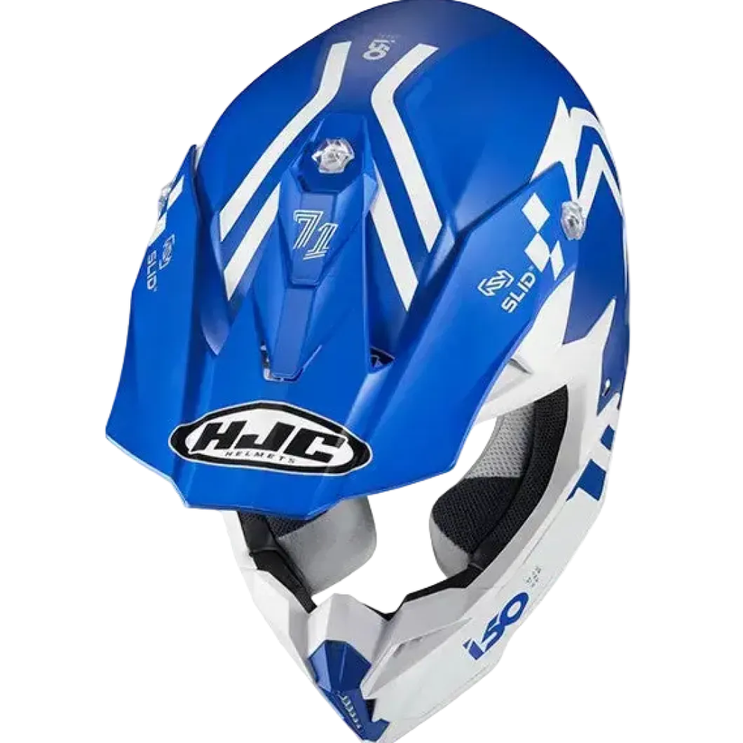 HJC i50 Hex MC2SF Motocross Enduro Helmets White Blue