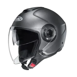 HJC i40N UNI Scooter Open Face Helmets Semi-Matte Titanium