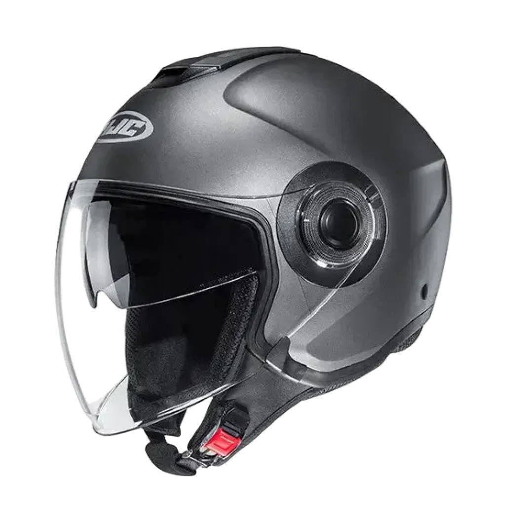 HJC i40N UNI Scooter Open Face Helmets Semi-Matte Titanium