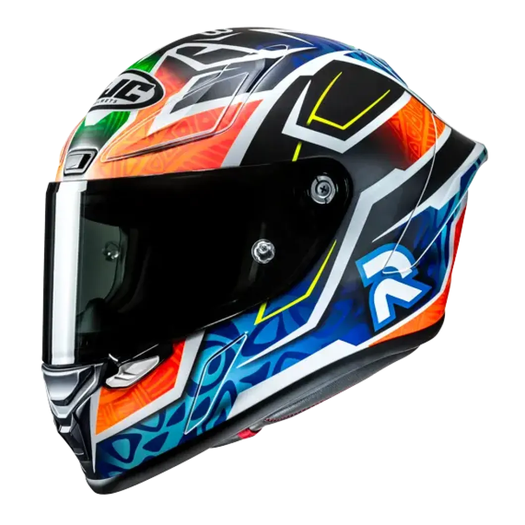 HJC RPHA 1 Binder Replica MC27SF Full Face Motorcycle Helmets Blue Orange