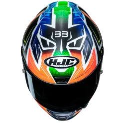 HJC RPHA 1 Binder Replica MC27SF Full Face Motorcycle Helmets Blue Orange