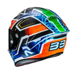 HJC RPHA 1 Binder Replica MC27SF Full Face Motorcycle Helmets Blue Orange
