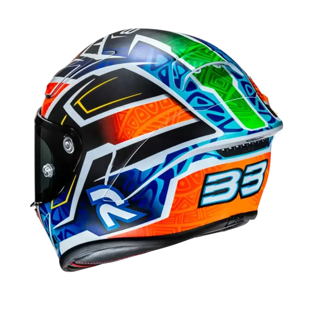 HJC RPHA 1 Binder Replica MC27SF Full Face Motorcycle Helmets Blue Orange