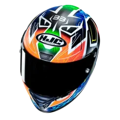 HJC RPHA 1 Binder Replica MC27SF Full Face Motorcycle Helmets Blue Orange