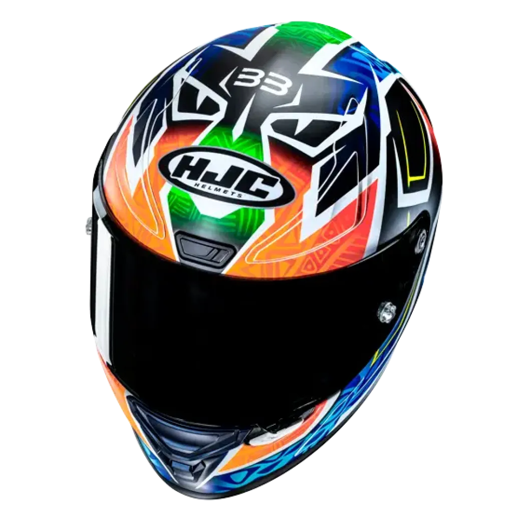 HJC RPHA 1 Binder Replica MC27SF Full Face Motorcycle Helmets Blue Orange