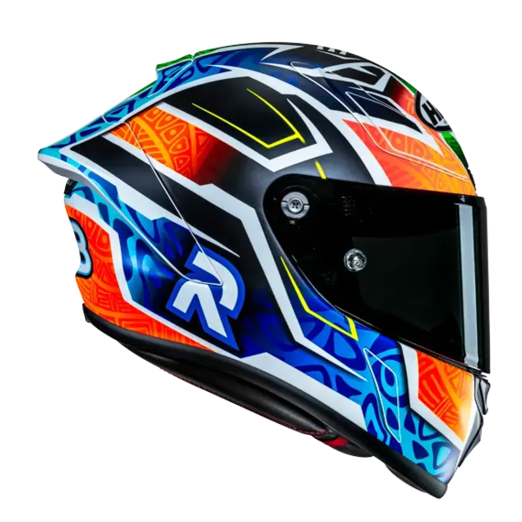 HJC RPHA 1 Binder Replica MC27SF Full Face Motorcycle Helmets Blue Orange