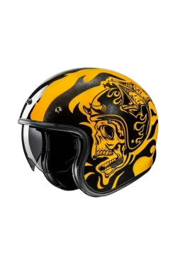 HJC V31 Flame MC3 Classic Retro Style Motorcycle Open Face Jet Helmets