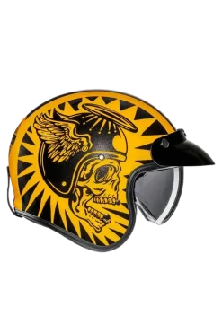 HJC V31 Flame MC3 Classic Retro Style Motorcycle Open Face Jet Helmets