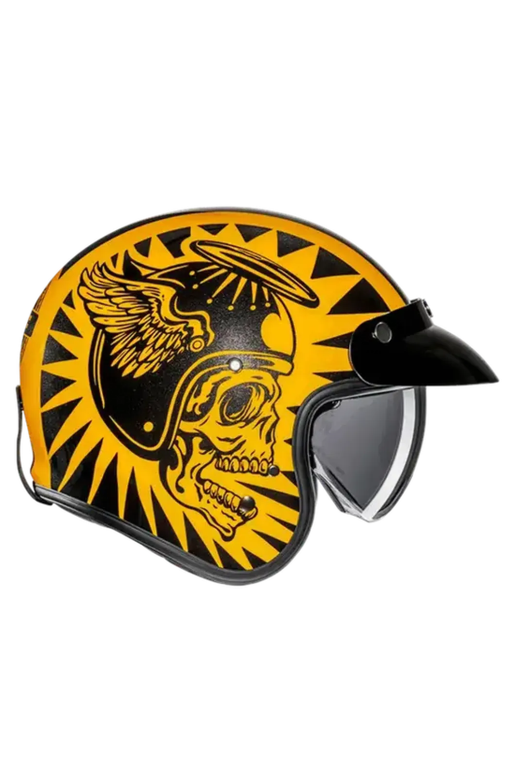 HJC V31 Flame MC3 Classic Retro Style Motorcycle Open Face Jet Helmets