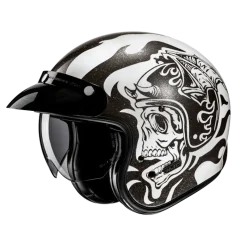 HJC V31 Flame MC5 Retro Style Open Face Motorcycle Helmets