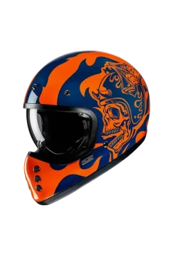 HJC V60 FLAME MC27 Vintage Style Full Face Motorcycle Helmets