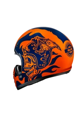 HJC V60 FLAME MC27 Vintage Style Full Face Motorcycle Helmets