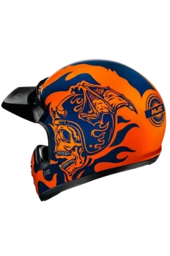 HJC V60 FLAME MC27 Vintage Style Full Face Motorcycle Helmets