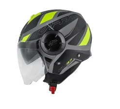 KAPPA KV37 EVO Sharp Motorcycle Jet Helmets Matte Black Yellow