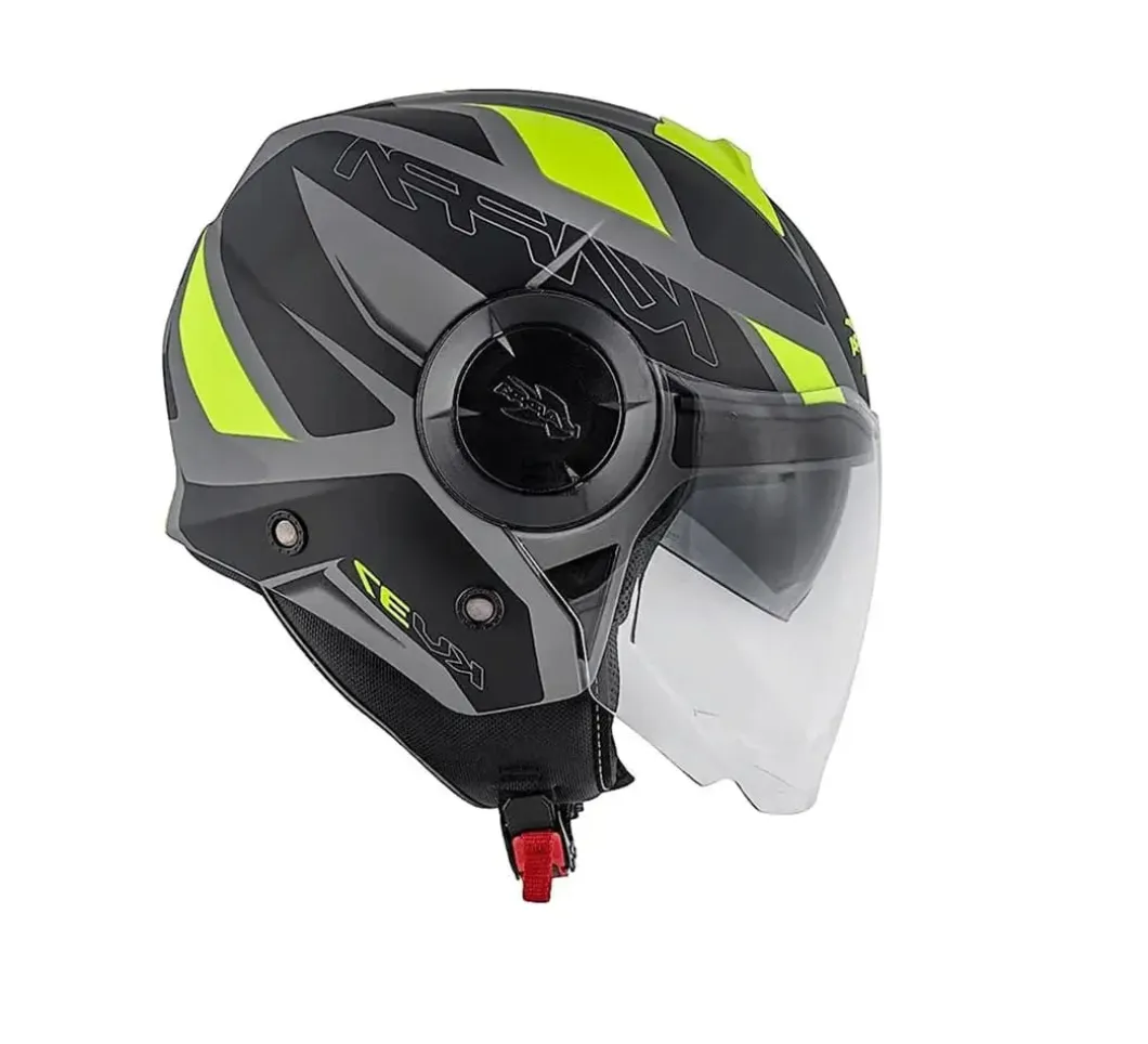 KAPPA KV37 EVO Sharp Motorcycle Jet Helmets Matte Black Yellow