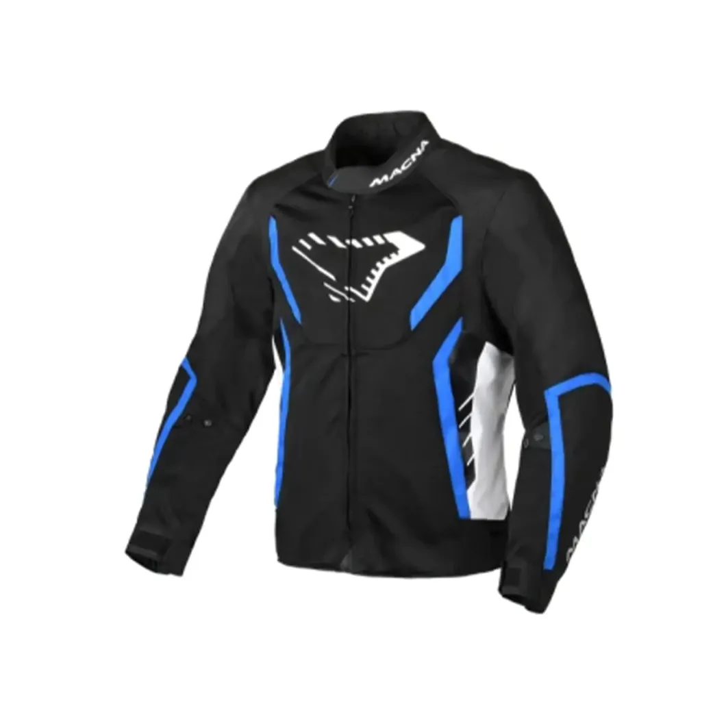 Macna Grisco Men's Motorcycle Jacket Black White Blue