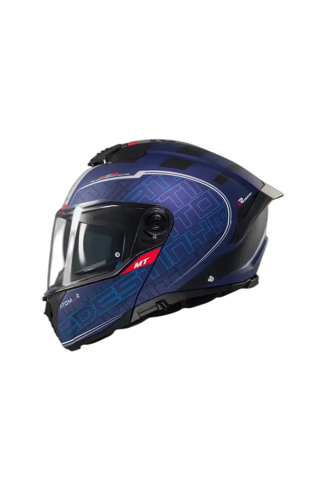 MT Atom 2 SV Destiny C7 Modular Motorcycle Helmets Black Purple Matte