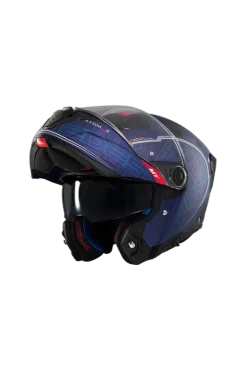 MT Atom 2 SV Destiny C7 Modular Motorcycle Helmets Black Purple Matte