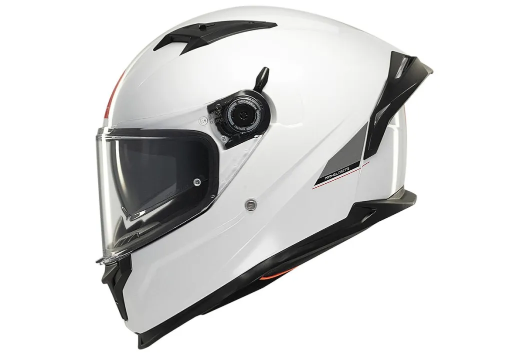 MT BRAKER SV SOLID A0 Caschi integrale da moto bianco perla lucido