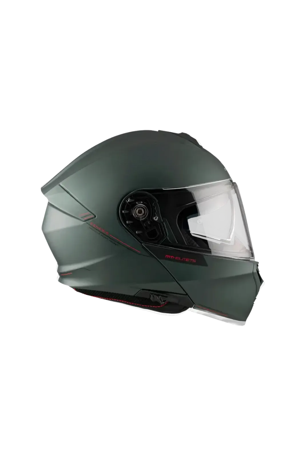 MT GENESIS SV SOLID A6 Full Face Modular Motorcycle Helmets Matte Green