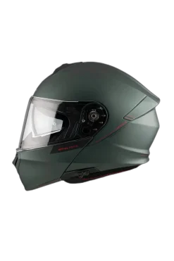 MT GENESIS SV SOLID A6 Full Face Modular Motorcycle Helmets Matte Green
