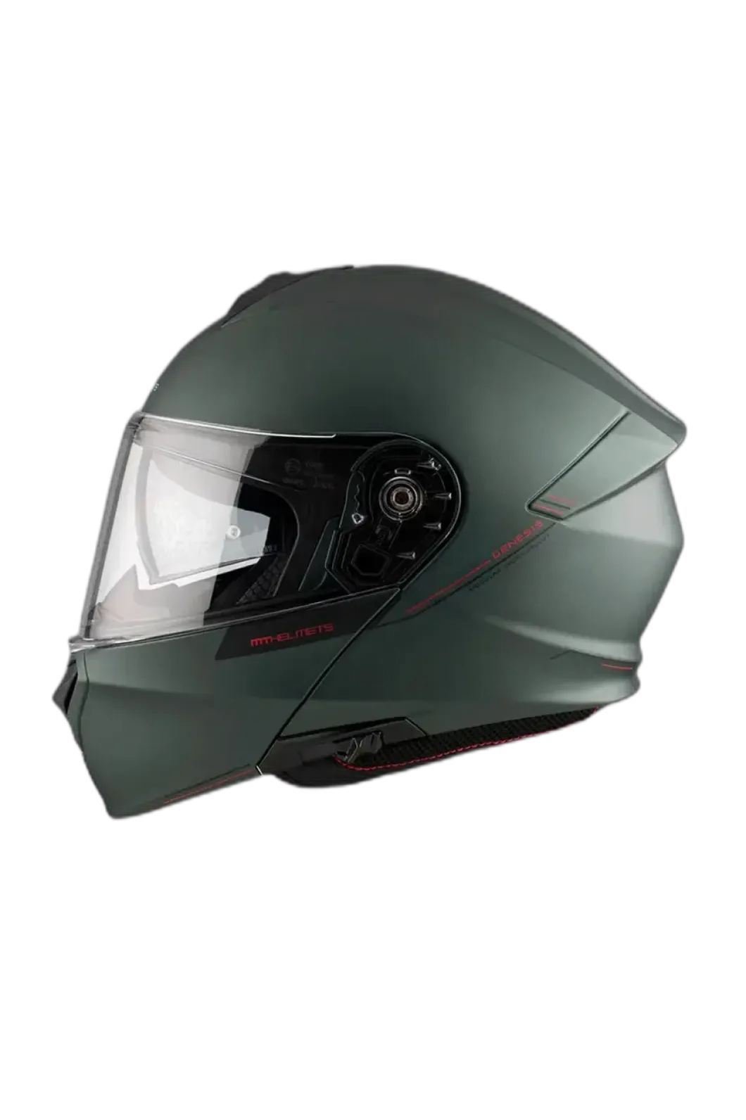 MT GENESIS SV SOLID A6 Full Face Modular Motorcycle Helmets Matte Green