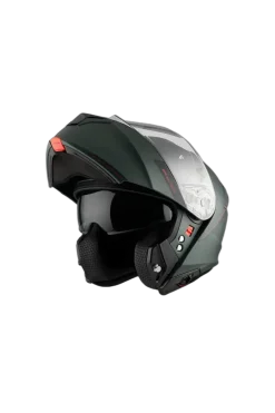 MT GENESIS SV SOLID A6 Full Face Modular Motorcycle Helmets Matte Green
