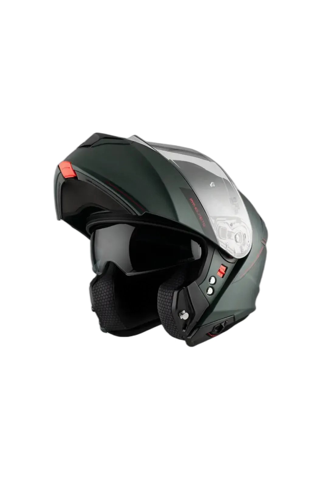 MT GENESIS SV SOLID A6 Full Face Modular Motorcycle Helmets Matte Green