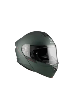 MT GENESIS SV SOLID A6 Full Face Modular Motorcycle Helmets Matte Green