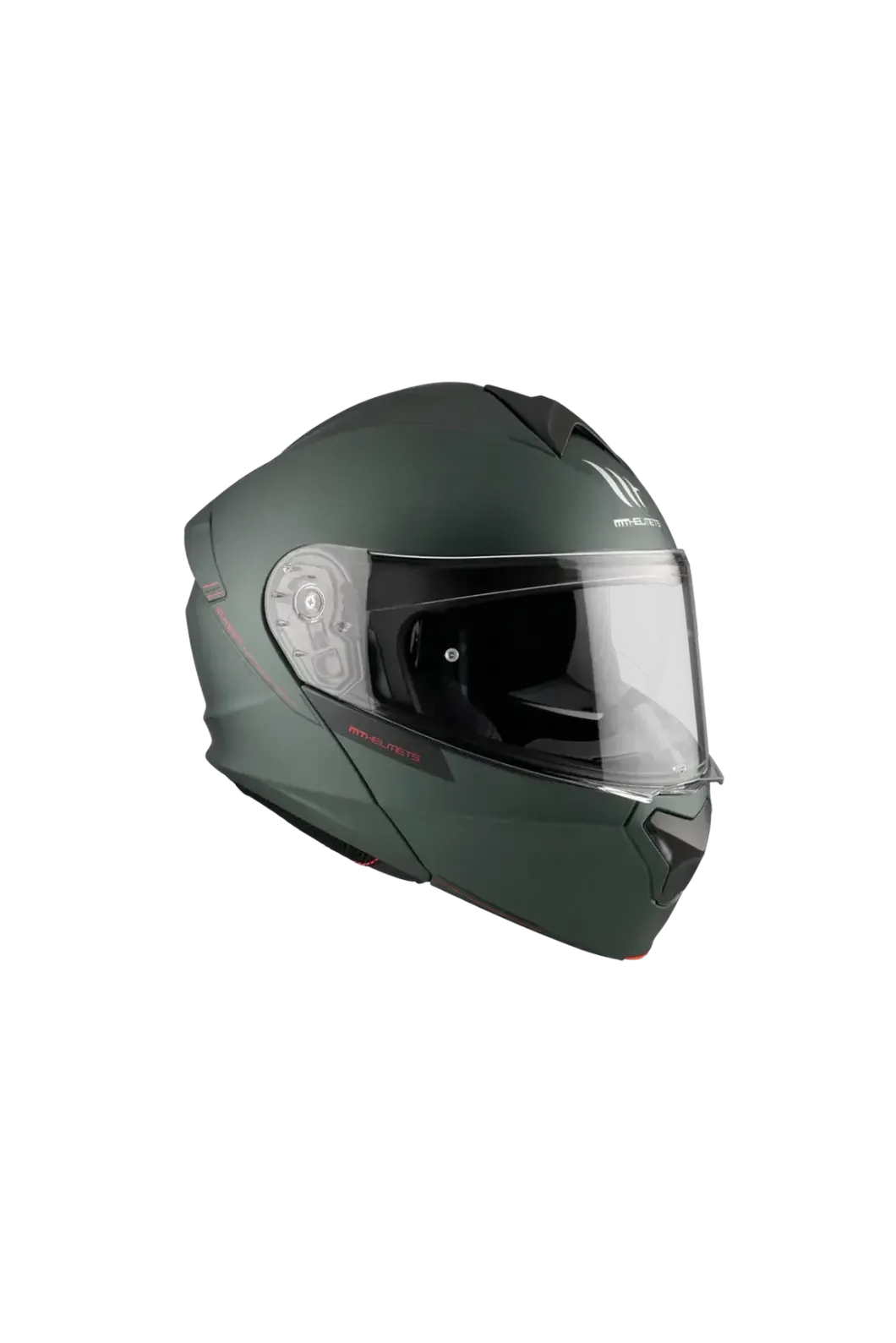 MT GENESIS SV SOLID A6 Full Face Modular Motorcycle Helmets Matte Green