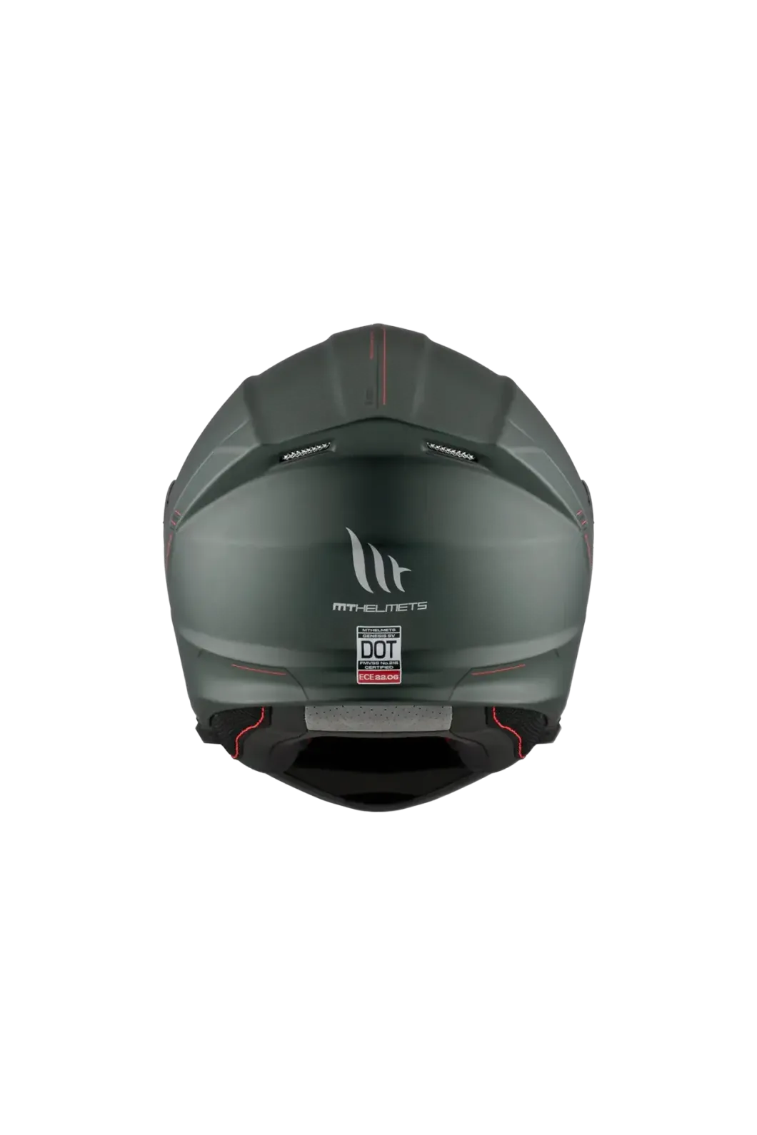MT GENESIS SV SOLID A6 Full Face Modular Motorcycle Helmets Matte Green