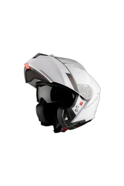 Mt Genesis Sv Solid A0 White Glossy Modular Motorcycle Helmets