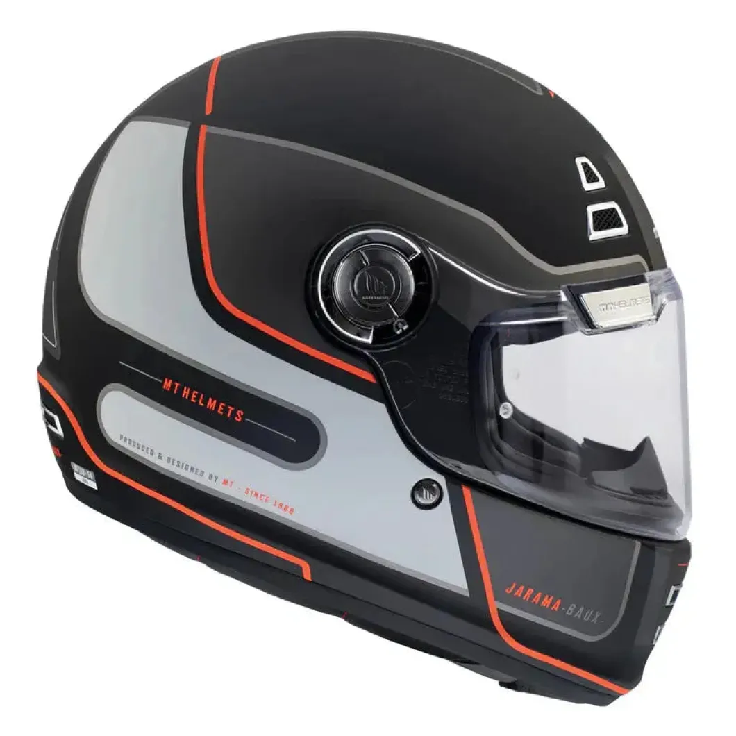 MT Jarama Baux E15 Matte Retro Motorcycle Full Face Helmets
