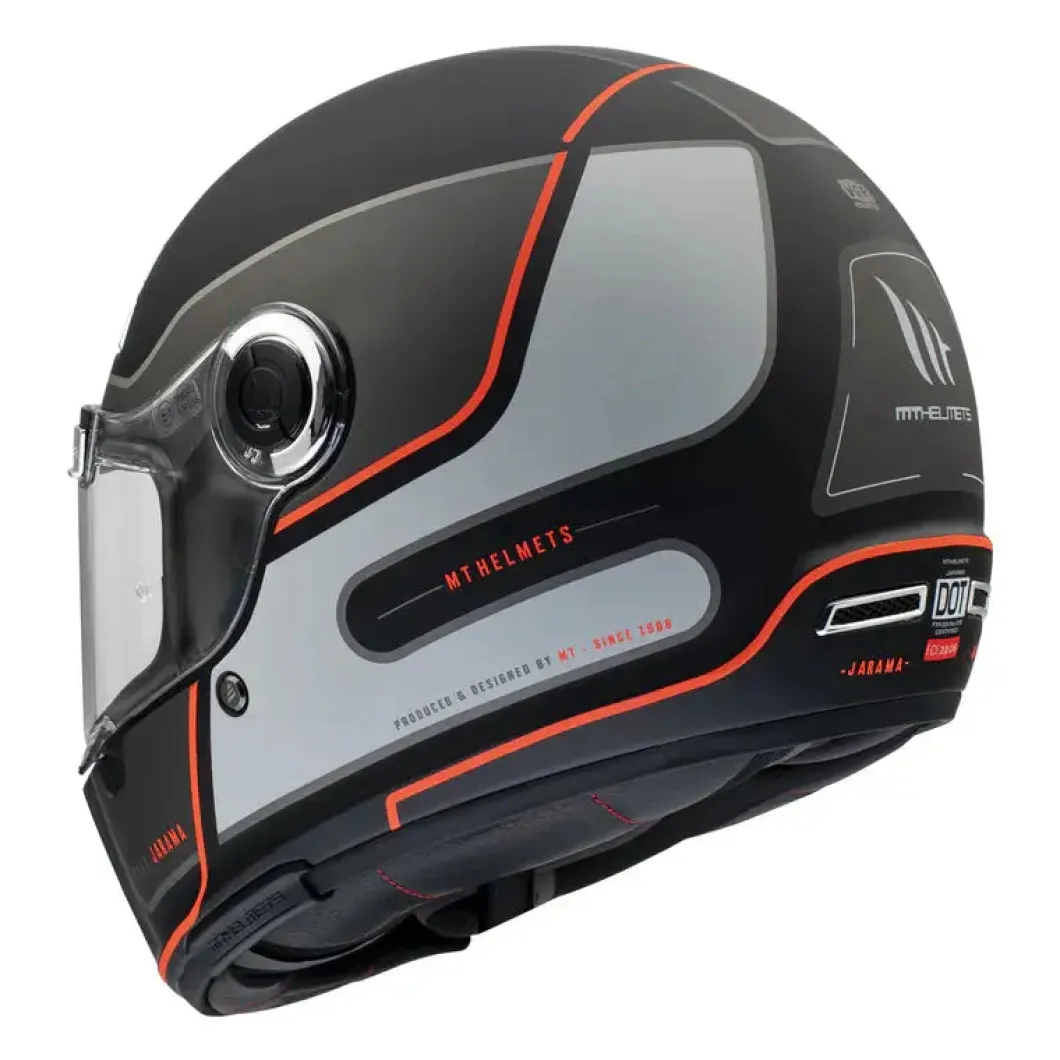 MT Jarama Baux E15 Matte Retro Motorcycle Full Face Helmets