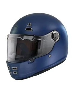 MT JARAMA SOLID A7 Vintage Motorcycle Full Face Helmets Matte Blue